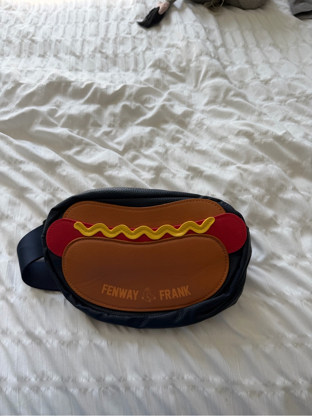 Hot Dog Novelty Waist Bag in Black and Brown